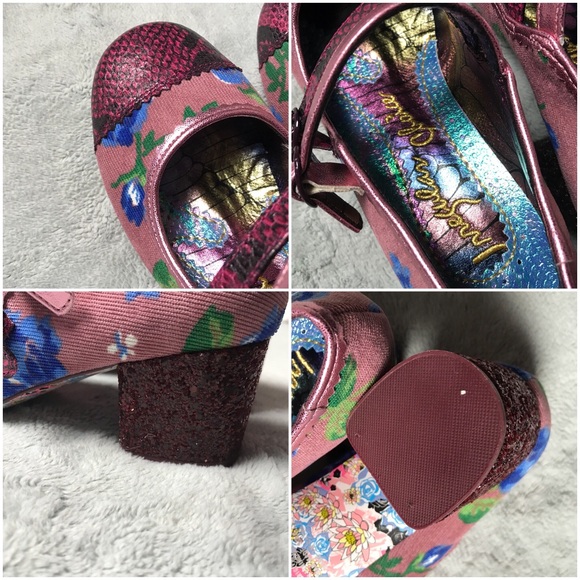 NWT Irregular Choice All Mixed Up Glitter Heels - Picture 6 of 8